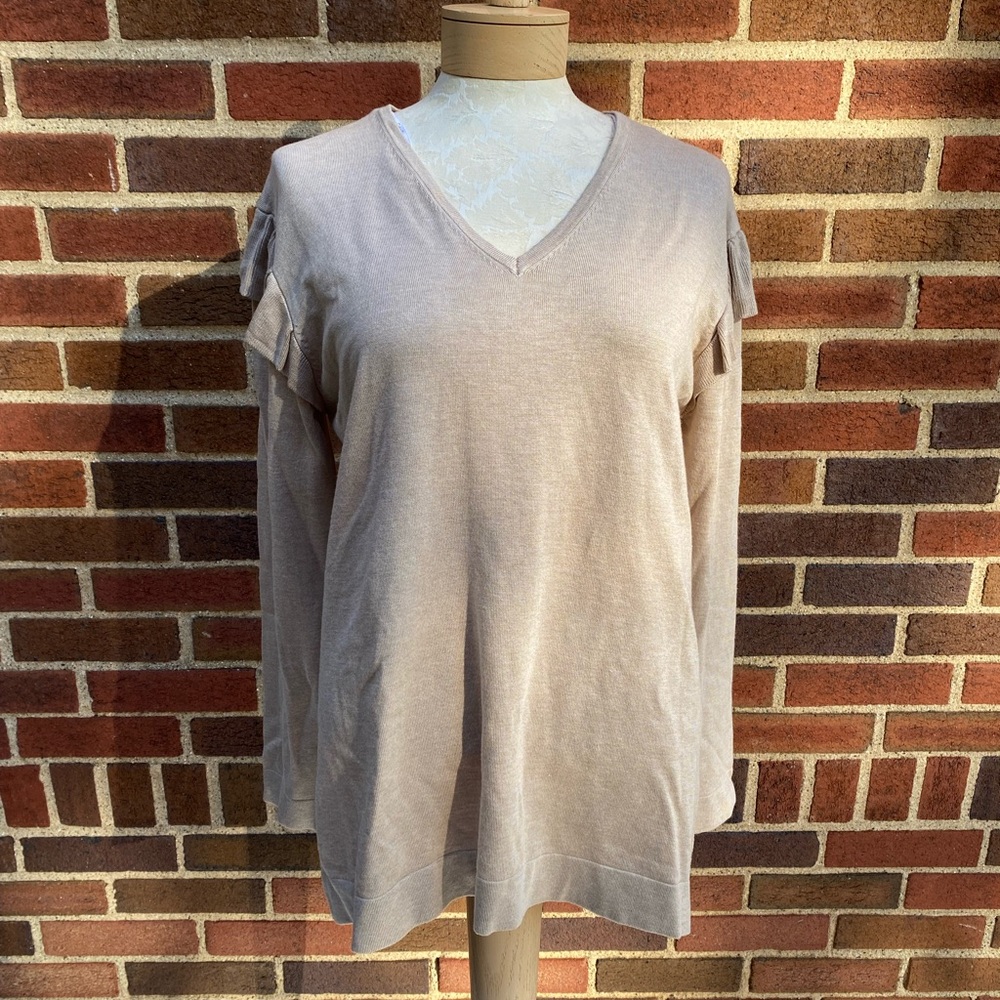 NWT Calvin Klein ruffle sleeves sweater Size L